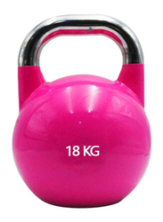 1441 Fitness Cast Iron Competition Kettlebell, 18KG, Dark Pink