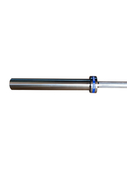 1441 Fitness Standard Heavy Duty Olympic Barbell Bar with Two Spring Collar, 86 inch, Silver