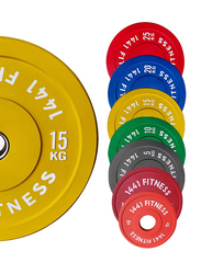 1441 Fitness Color Bumper Plate, 25KG, Red