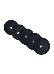 1441 Fitness Rubber Olympic Bumper Weight Plate, 10KG, Black