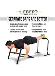 Lebert Fitness Dip Bar Stand, Large, Black
