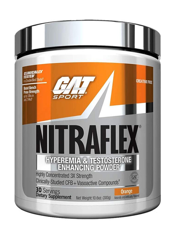 

Gat Sport Nitraflex Hyperemia & Testosterone Boosting Powder, 30 Servings, Orange