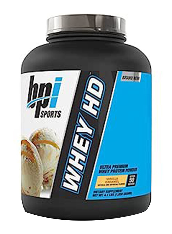 

BPI Sports Whey HD Ultra Premium Protein Powder, 50 Servings, Vanilla Caramel