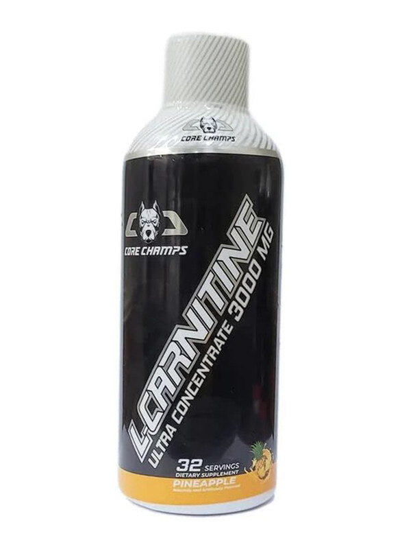 

Core Champs L-Carnitine Ultra Concentrate Dietary Supplement, 3000mg, 32 Servings, Pineapple