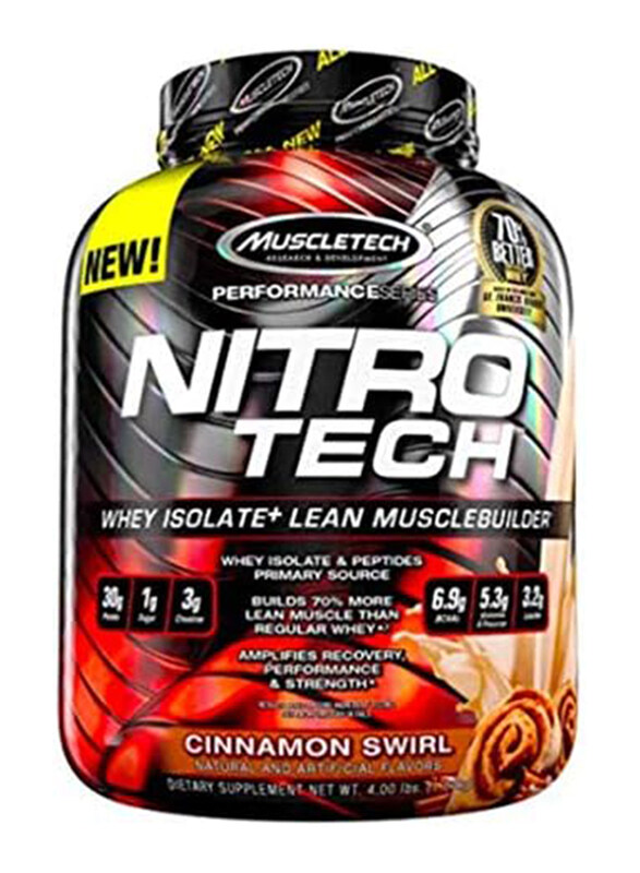 

Muscle Tech Nitrotech Performance Series Whey Protein, 4 Lbs, Cinnamon Swirl
