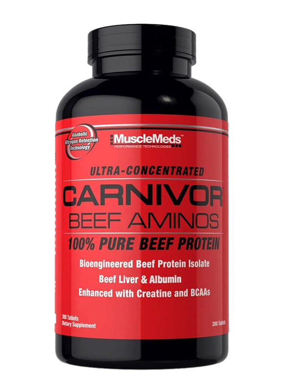 

MuscleMeds Carnivor Beef Aminos, 300 Tablets, Unflavoured