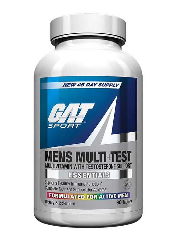 

Gat Sport Men's Premium Multivitamin + Test Dietary Supplement, 90 Capsules, Plain