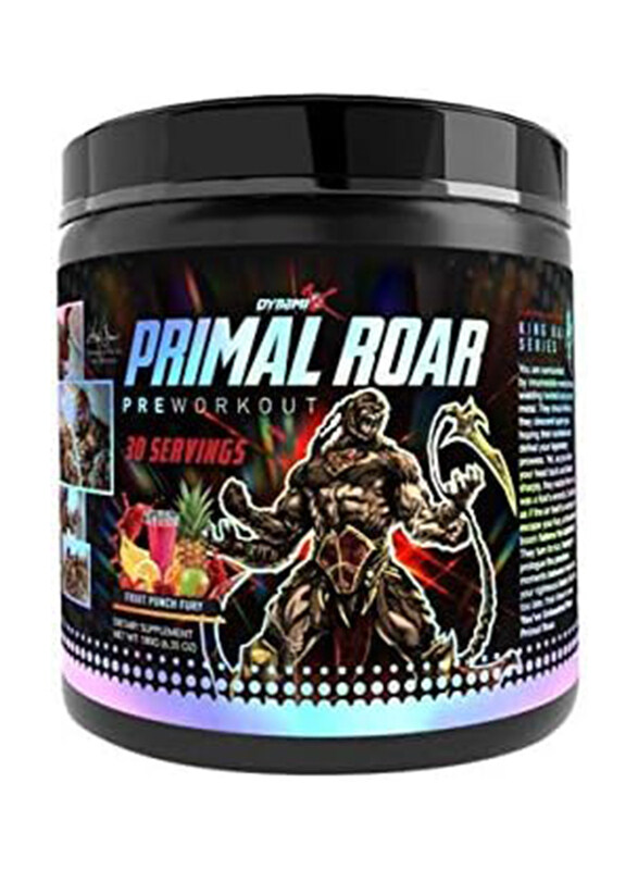 

Dynamik Muscle Primal Roar, 30 Servings, 180gm, Fruit Punch