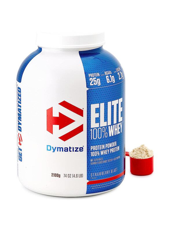 

Dymatize Elite Whey Protein, 4.6Lbs, Strawberry Blast