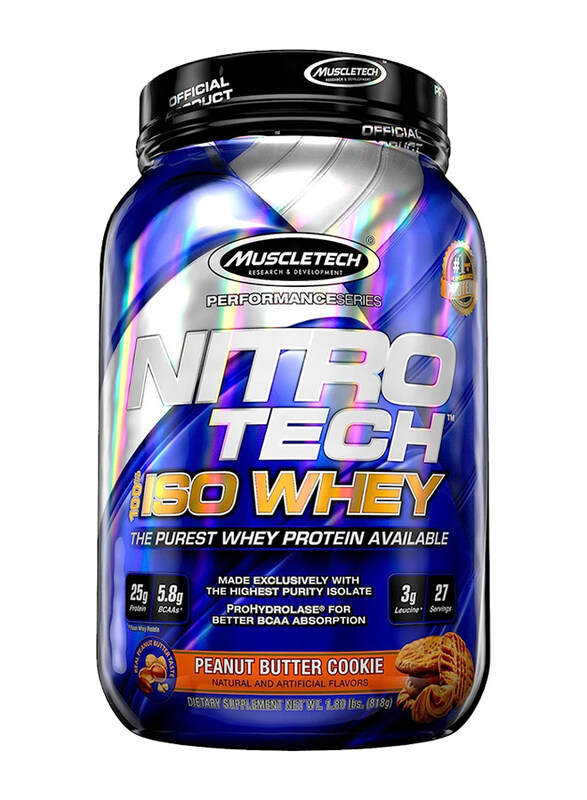 

MuscleTech Nitro-Tech Elite 100% Whey Isolate Protein Powder, 27 Servings, 818gm, Peanut Butter