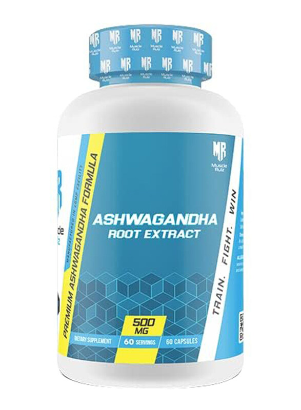 

Muscle Rulz Root Extract 500mg Ashwagandha, 60 Capsules, Regular