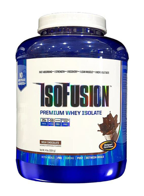 

Gaspari Nutrition Isofusion Premium Whey Isolate Powder, 4Lbs, Milk Chocolate