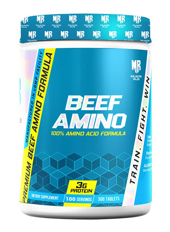 

Muscle Rulz 100% Beef Amino, 300 Tablets, Unflavoured