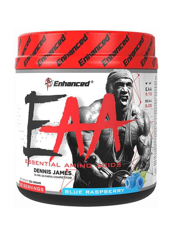 

Enhanced Labs Dennis James EAA + BCAA Essential Amino Acid, 30 Servings, Blue Raspberry