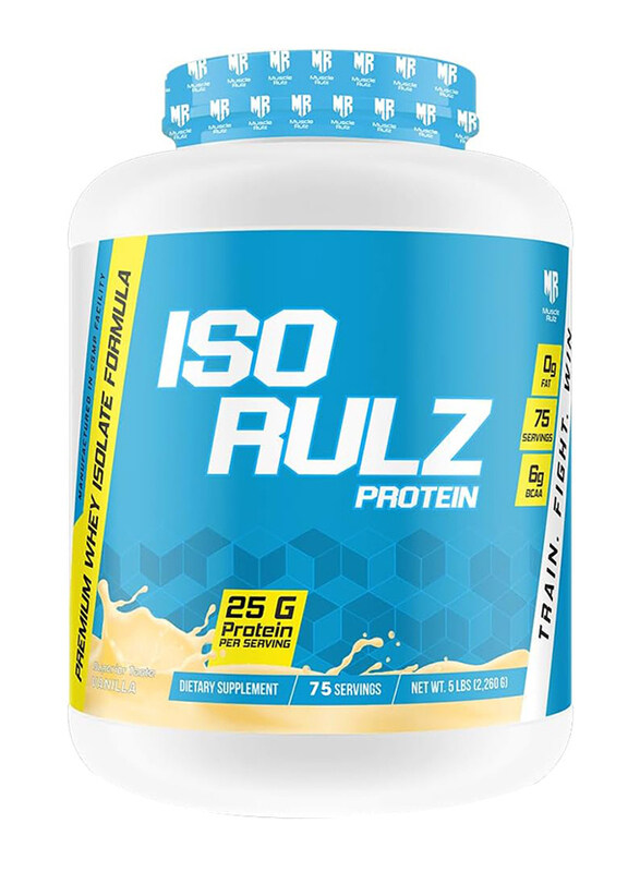 

Muscle Rulz Iso Rulz Protein Premium Whey Isolate Formula, 2.3 Kg, Vanilla