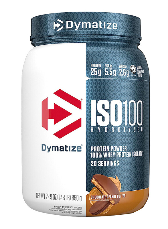 

Dymatize ISO100 Hydrolyzed 100% Whey Isolate Gluten Free Fast Digesting Protein Powder, 20 Servings, Chocolate Peanut Butter