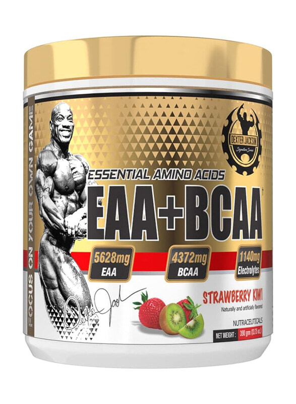 

Dexter Jackson EAA + BCAA Essential Amino Acids, 390gm, Strawberry Kiwi