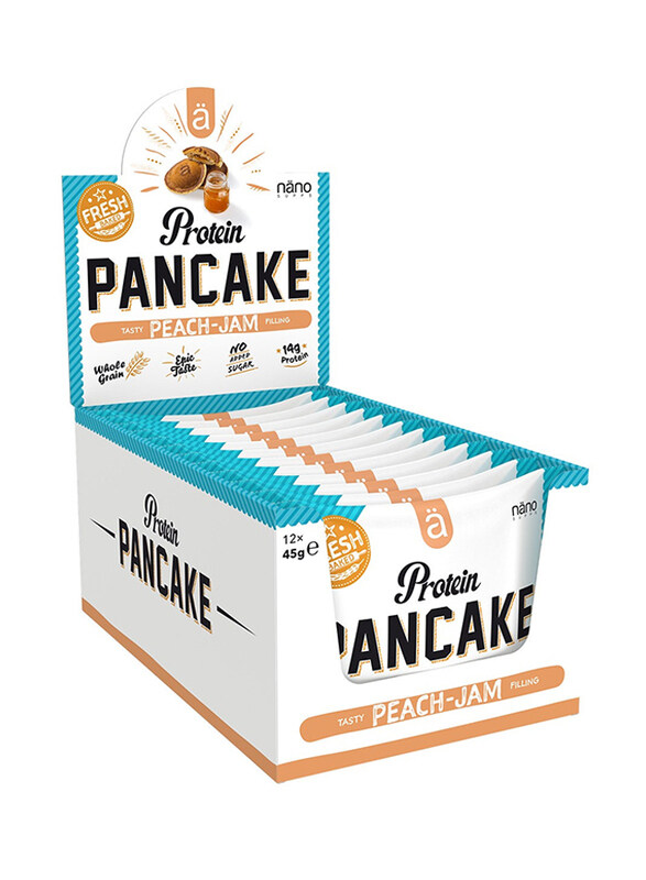 

Nano Supps Protein Pancakes, 12 x 45gm, Peach Jam Filling