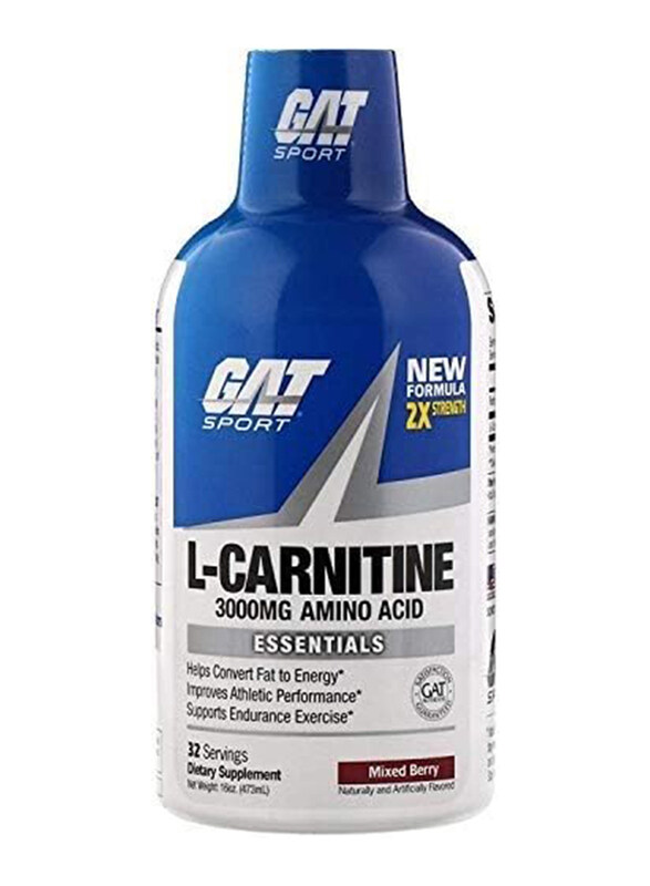 

Gat Sport L-Carnitine 3000 Liquid Supplement, 473ml, Mixed Berry