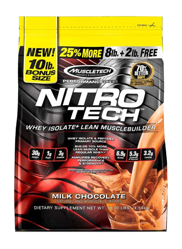 Muscletech Nitrotech Whey Muscle Builder, 4.53 KG, Milk Chocolate