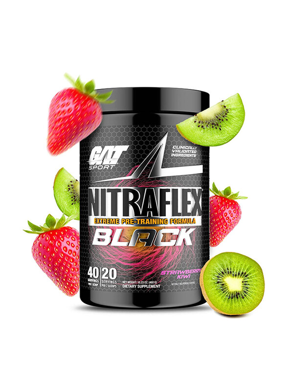 

Gat Sport Nitraflex Black Extreme Pre-Training Formula, 460gm, Strawberry Kiwi