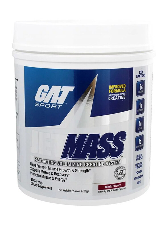 

Gat Sport Jetmass Fast Acting Volumizing Creatine System, 720gm, Black Cherry