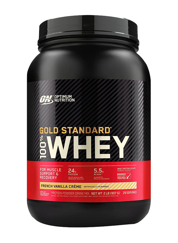 

Optimum Nutrition Gold Standard 100% Whey Protein Powder, 29 Servings, 907gm, French Vanilla Creme