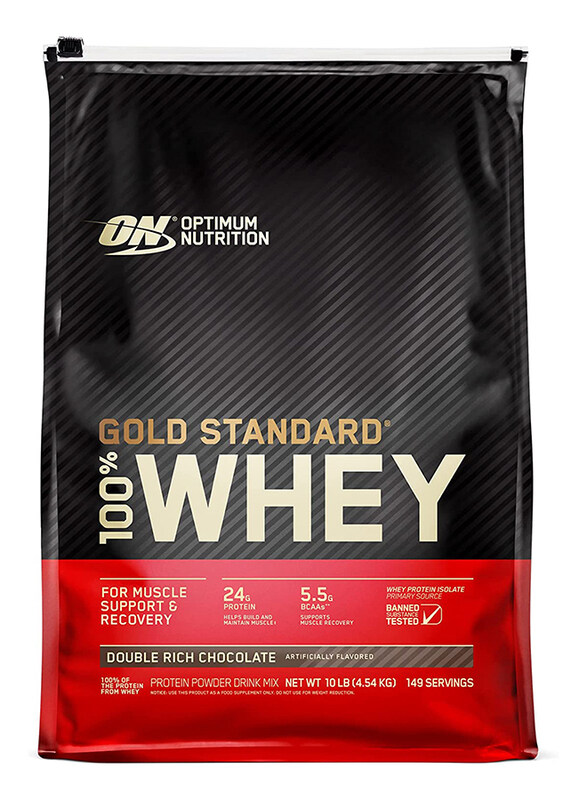 

Optimum Nutrition Gold Standard 100% Whey Protein Primary Source Isolate Supplement, 10Lbs, Double Rich Chocolate