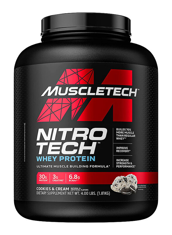 

Muscle Tech Whey Protein Powder, 4 Lbs, Cookies & Cream