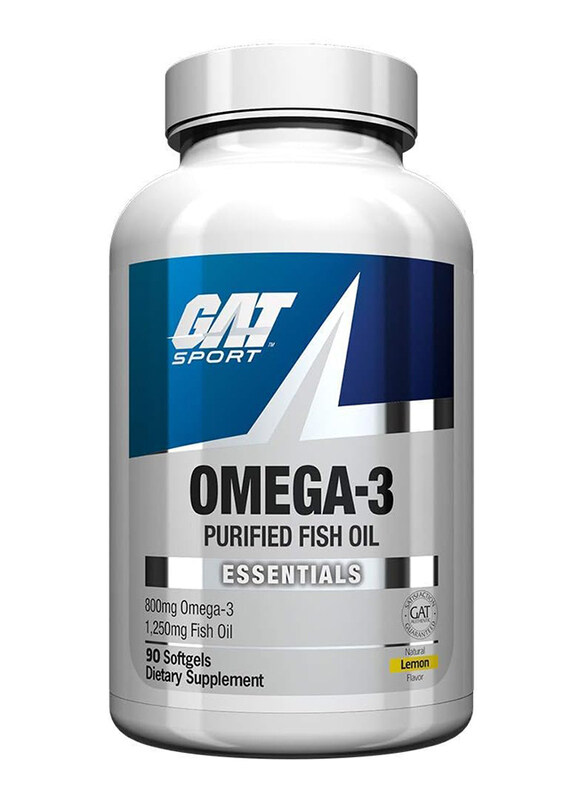 

Gat Sport Essentials Purified Fish Oil Omega 3 Softgels, 90 Pieces, Lemon