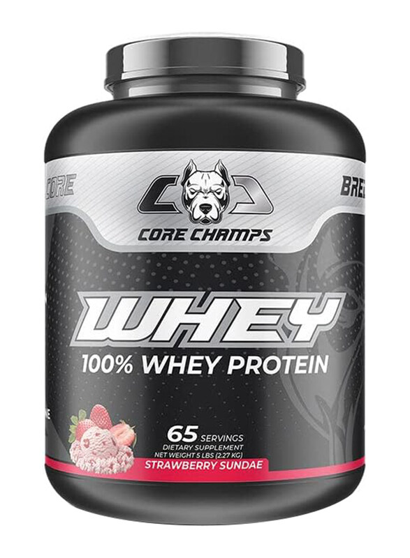 

Core Champs 100% Whey Protein Powder, 5 Lbs, Strawberry Sundae