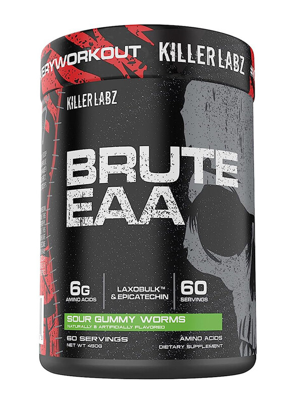 

Killer Labz Brute EAA Dietary Supplement, 60 servings, Sour Gummy Worms