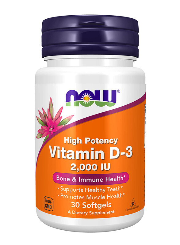 

Now High Potency Vitamin D-3 Structural Support Softgels, 2000 Iu, 30 Softgels