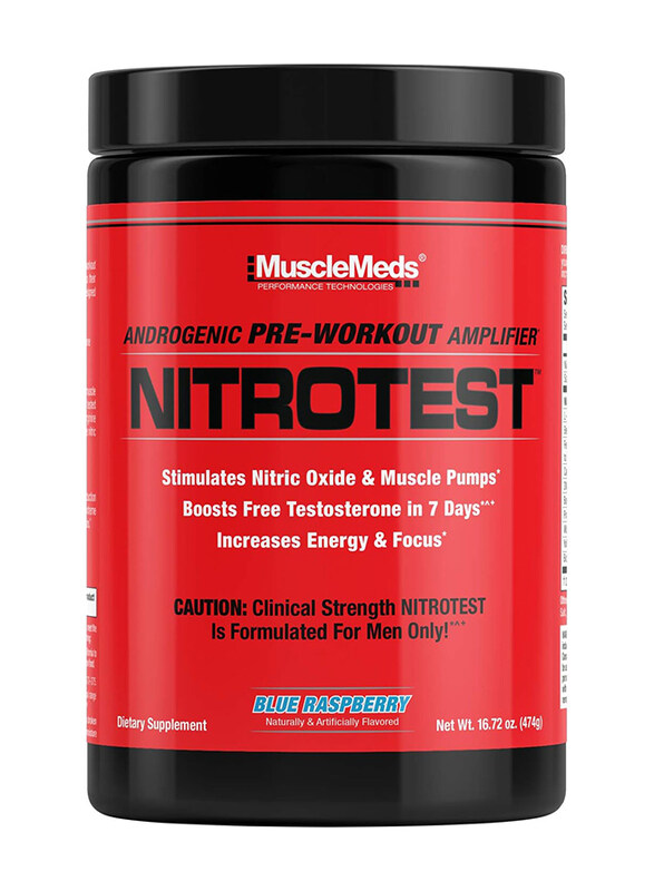 

MuscleMeds Nitrotest Pre-Workout Supplement, 474gm, Blue Raspberry