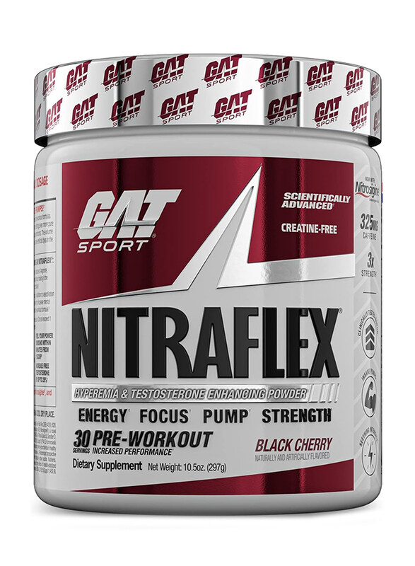 

Gat Nitraflex Testosterone Boosting Powder, 297gm, Black Cherry