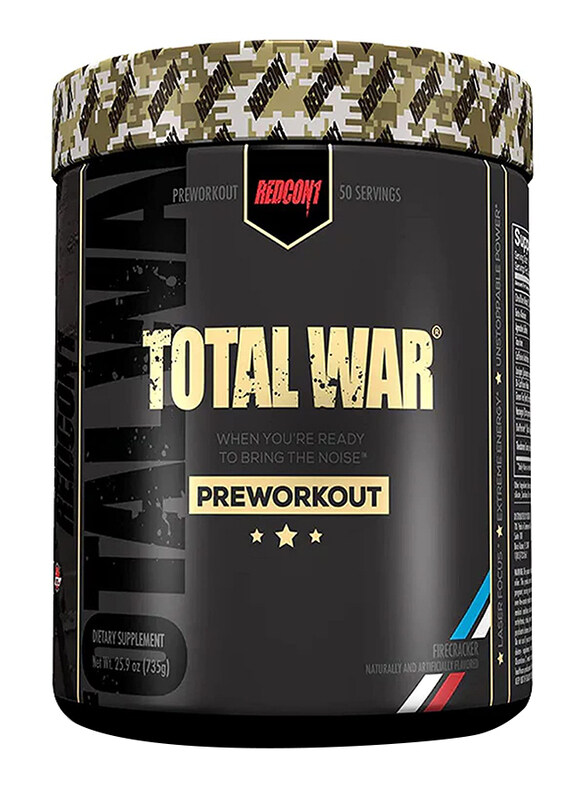 

Redcon1 Total War Pre Workout Powder, 50 Servings, Firecracker