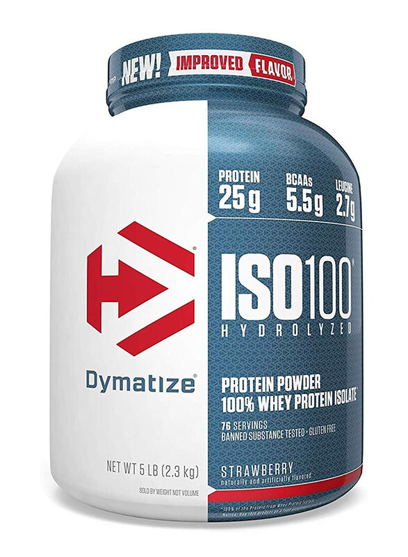 

Dymatize ISO 100 Protein Powder, 5 Lbs, Strawberry