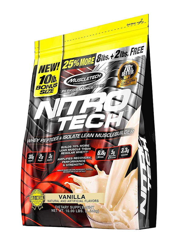 Muscletech Nitrotech Whey Muscle Builder, 4.53 KG, Vanilla