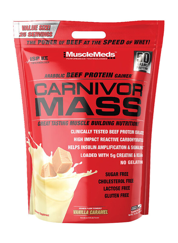 

Muscle Meds Carnivor Mass Bag Protein, 4.5 KG, Vanilla Caramel