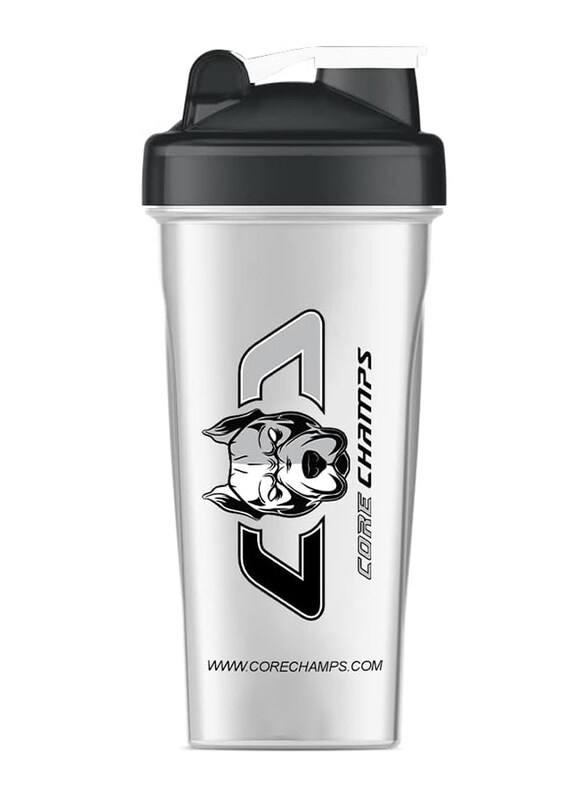 

Core Champs Hardcore Athlete Series Shaker Bottle, Black/White