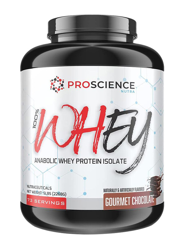 

Proscience Nutra 100% Whey Anabolic Protein Isolate Powder, 2268gm, Gourmet Chocolate