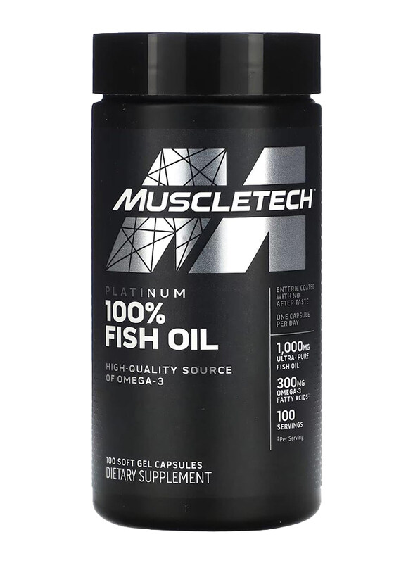 

Muscletech Platinum 100% Fish Oil Dietary Supplement, 100 Capsules, Lemon