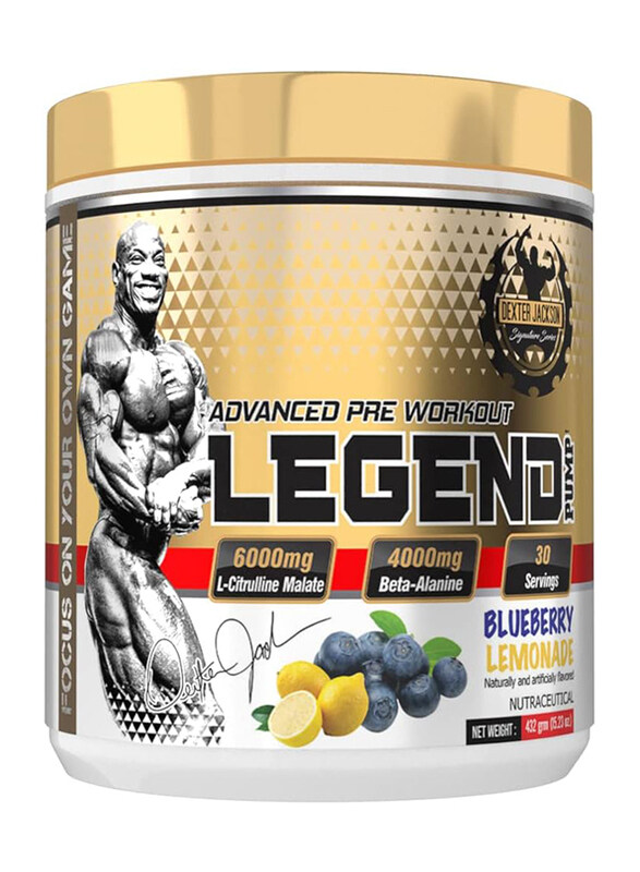 

Dexter Jackson Advanced Pre-Workout Legend Pump, 432gm, Blueberry Lemonade