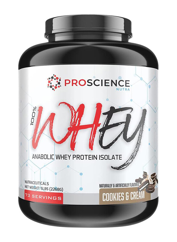 

Proscience Nutra 100% Whey Anabolic Protein Isolate Powder, 2268gm, Cookies & Cream