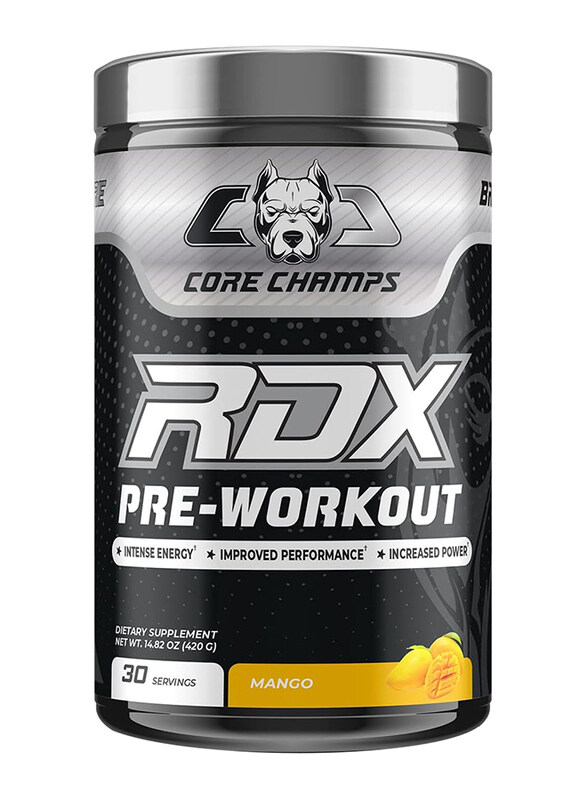 

Core Champs RDX Pre-Workout Dietary Supplement, 30 Servings, 420gm, Mango