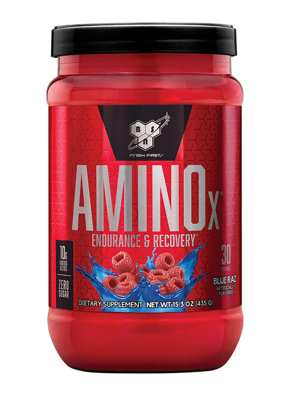 

BSN Amino X Endurance and Recovery Effervescent Instantized Amino Acids Dietary Supplement, 435gm, 30 Servings, Blue Raz