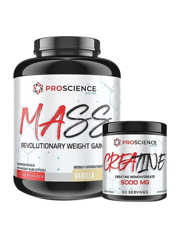 

Proscience Nutra Creatine and Mass Gainer Supplement, 2 Pieces, Vanilla