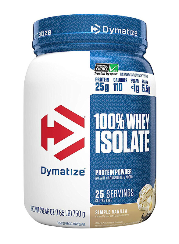 

Dymatize 100% Whey Isolate Protein Powder, 25 Servings, 800gm, Simple Vanilla