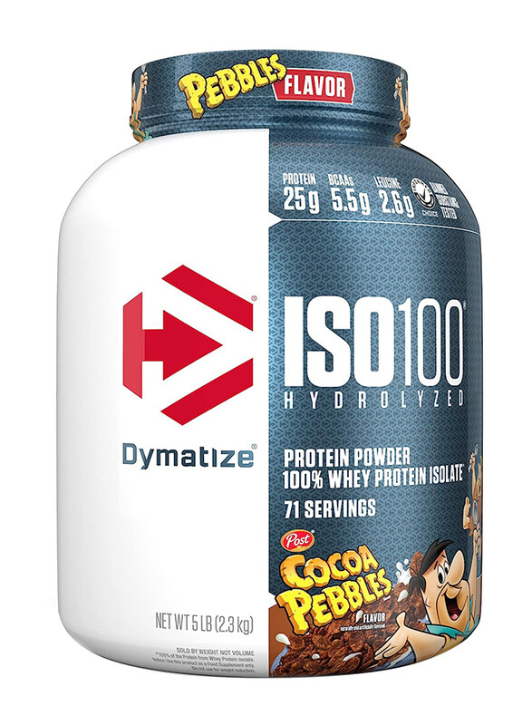 

Dymatize ISO 100% Whey Isolate Hydrolyzed Gluten Free Fast Absorbing Protein Powder, 5 Lbs, Cocoa Pebbles