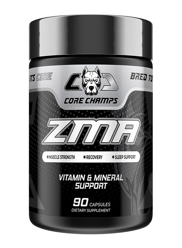 

Core Champs ZMA Vitamin & Mineral Support Dietary Supplement, 90 Capsules, Unflavoured